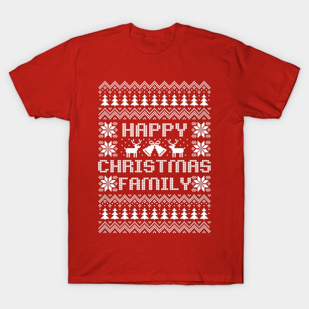 Happy Christmas Family sweater T-Shirt by Cute Tees Kawaii